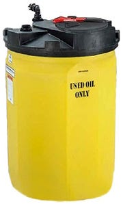 Buy 1000 Gallon Plastic Vertical Double Wall Waste Oil Tank in Yellow by Snyder Industries of Yellow color for only $5,008.00