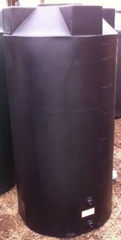 Buy 150 Gallon Plastic Vertical Rainwater Harvesting Tank in Black by Bushman of Black color for only $559.99
