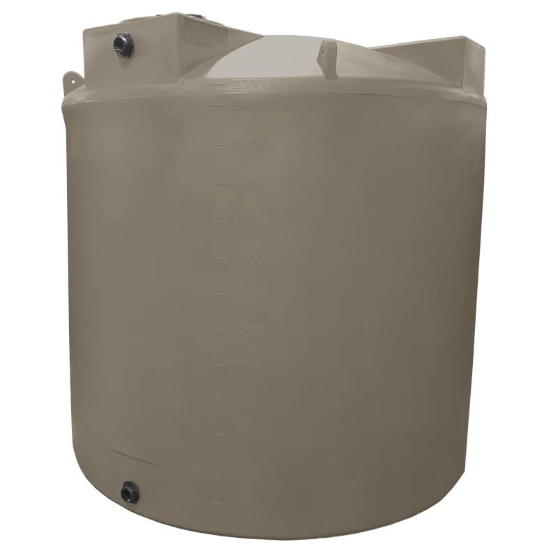 Buy 2500 Gallon Plastic Vertical Water Storage Tank in Mocha by Bushman of Mocha color for only $2,442.99