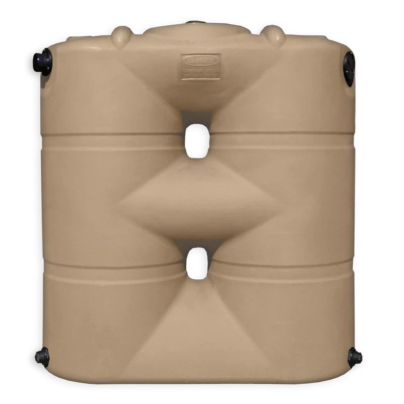 Buy 265 Gallon Plastic Vertical Rainwater Harvesting Tank with Slimline Design in Mocha by Bushman of Mocha color for only $1,094.82
