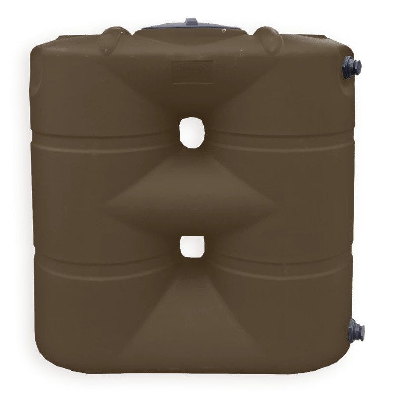 Buy 265 Gallon Plastic Vertical Water Storage Tank with Slimline Design in Dark Brown by Bushman of Brown color for only $1,161.99