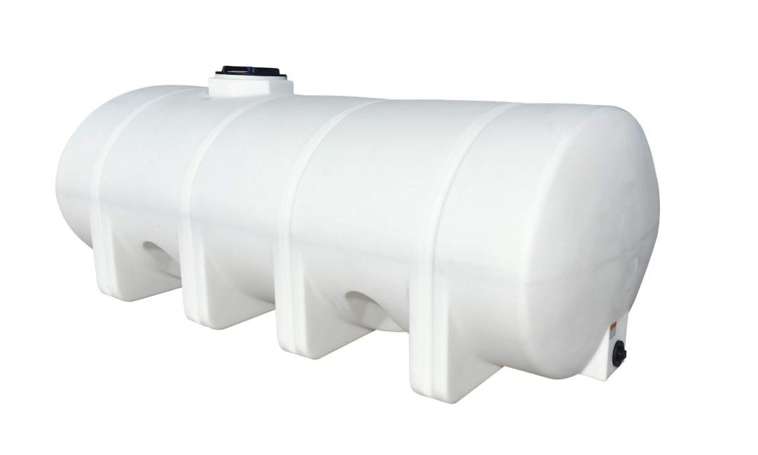 Buy 2035 Gallon Horizontal Elliptical Leg Tank without Fittings in White by Norwesco of White color for only $4,549.99