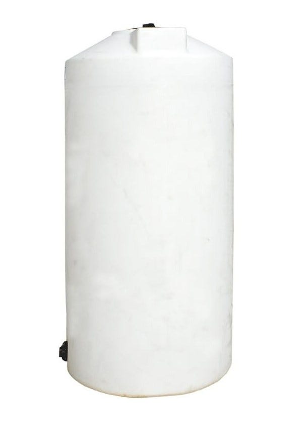 Buy 250 Gallon Vertical Liquid Storage Tank without Fittings by Norwesco of White color for only $621.00