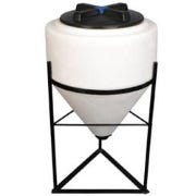 Buy 60 Gallon 57 Degree Plastic Cone Bottom Inductor Tank in White by Norwesco of White color for only $239.99