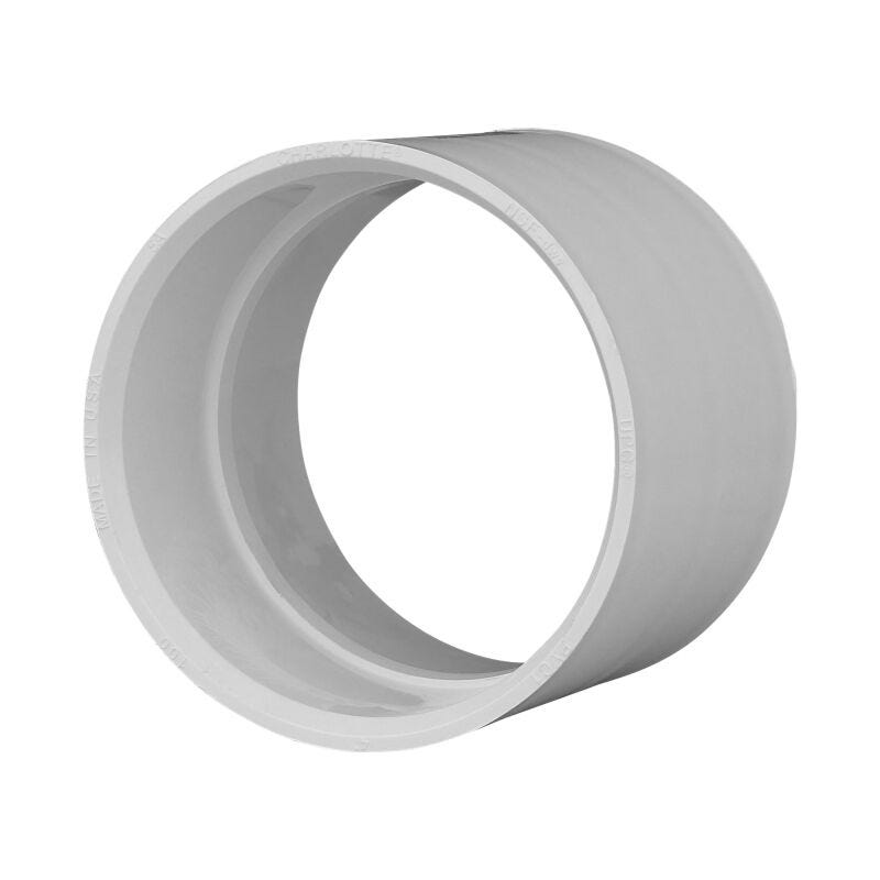 Buy 4 HXH PVC DWV COUPLING DOMESTIC by Moore Supply of White color for only $9.50