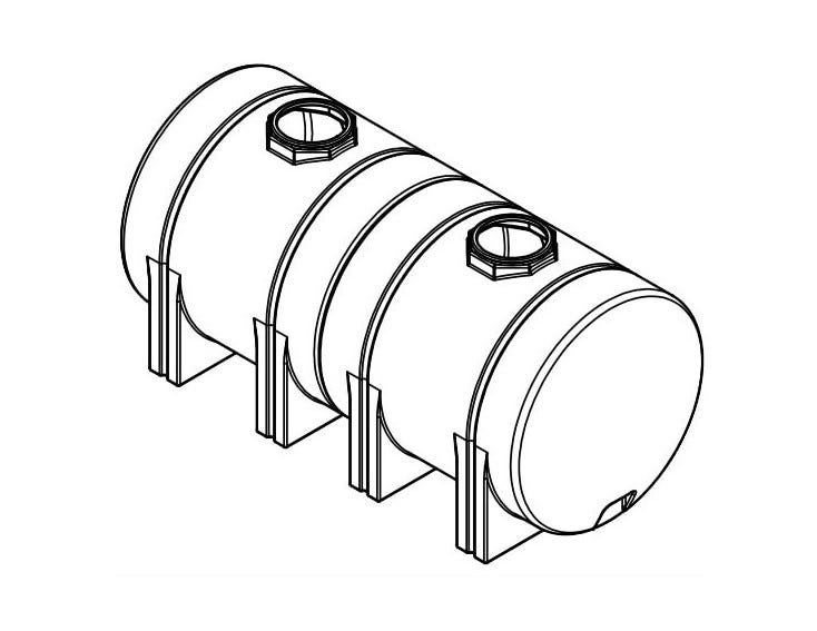 Buy 1800 Gallon Horizontal Leg Tank in White without Fitting by Norwesco of White color for only $3,589.21