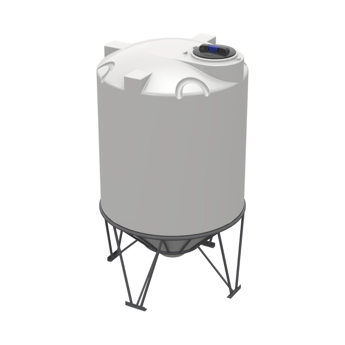 Buy 500 Gallon Cone Bottom Tank SET by Norwesco of White color for only $2,063.23