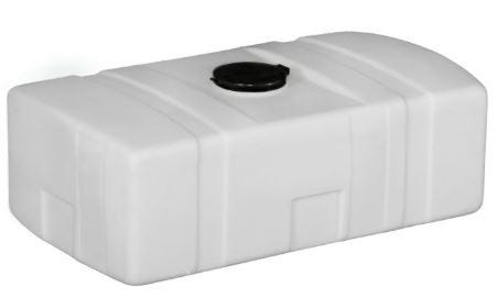 Buy 25 Gallon Rectangular Flat Bottom Utility Tank Without Fitting in White by Norwesco of White color for only $171.00