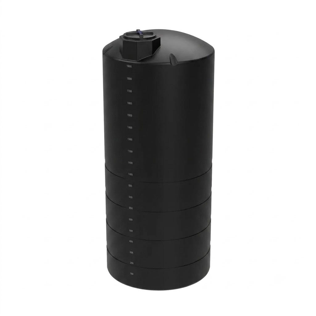 Buy 2000 Gallon Vertical Liquid Storage Tank in Black by Norwesco of Black color for only $3,799.99