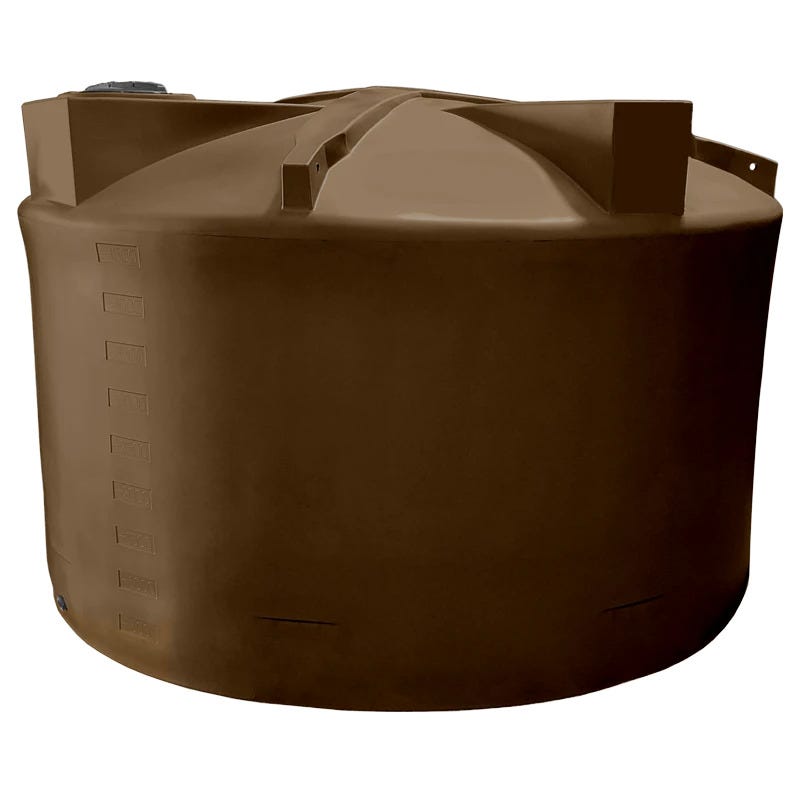 Buy 5000 Gallon Plastic Vertical Water Storage Tank with Low Profile Design in Dark Brown by Bushman of Brown color for only $5,825.99