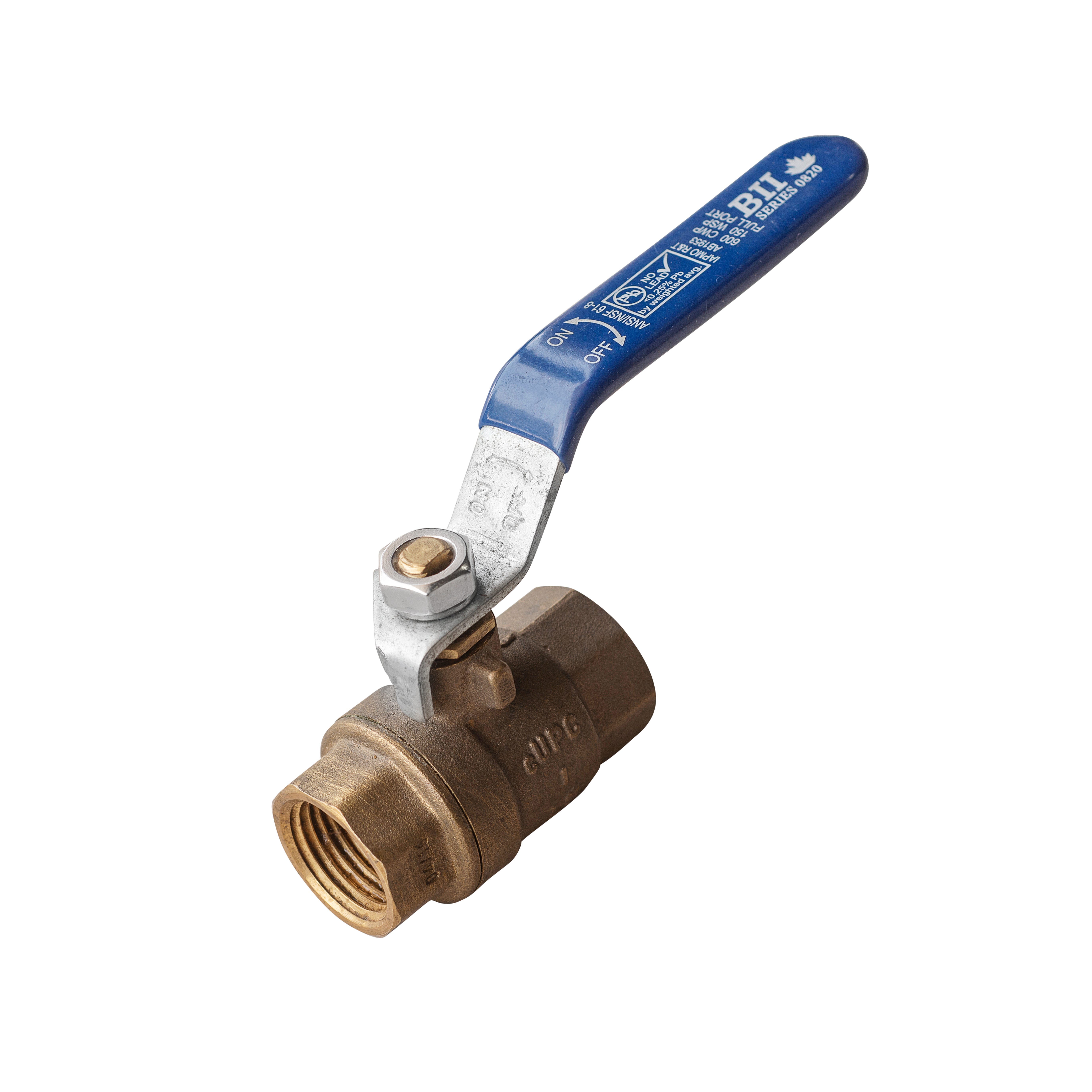 Buy .5 Inch NPT Full Port Brass Valve with Stainless Steel Ball by Pace Supply for only $6.78