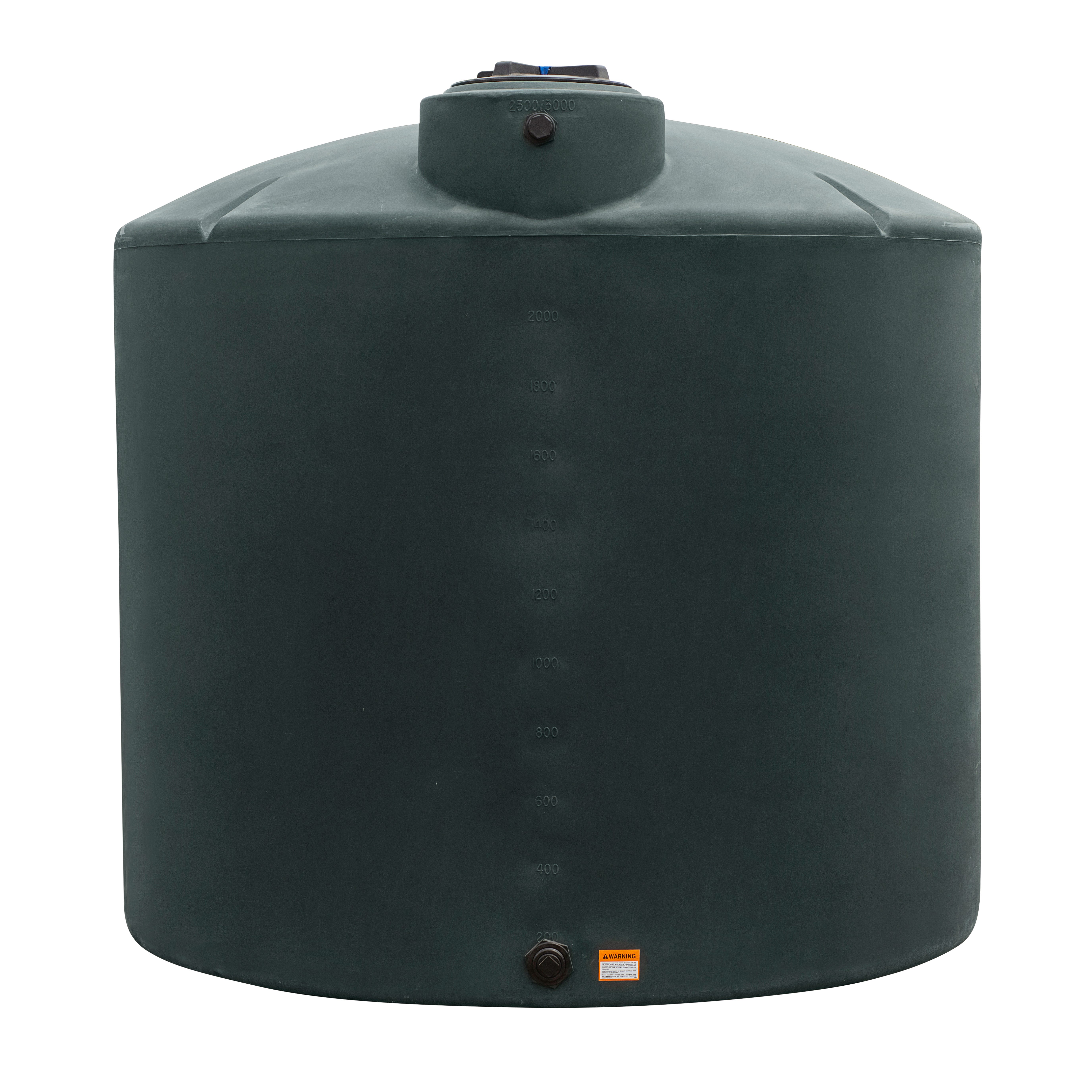 Buy 2500 Gallon Vertical Water Storage Tank in Green by Norwesco of California Green color for only $2,199.99