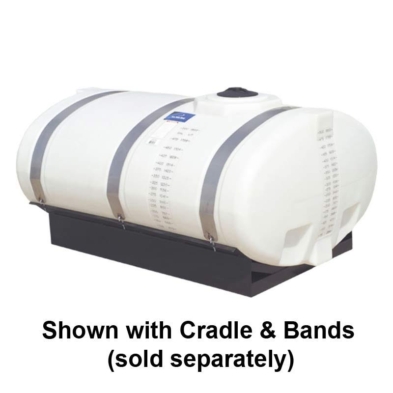 Buy 500 Gallon Elliptical Cradle Tank with Offset Octagonal Manway by Norwesco of White color for only $1,325.15