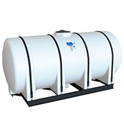 Buy 1750 Gallon Plastic Horizontal Skid Mounted Storage Tank with Sump Bottom by Ace Roto-Mold of White color for only $3,649.00