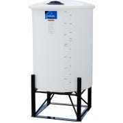 Buy 250 Gallon 15 Degree Plastic Cone Bottom Tank by Ace Roto-Mold of White color for only $459.99