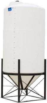 Buy 1490 Gallon 45 Degree Plastic Cone Bottom Tank in White by Ace Roto-Mold of White color for only $1,799.99