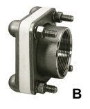 Buy 1 Inch 316 SS Double Threaded Bolted Fitting with EPDM Gasket by Norwesco for only $79.99