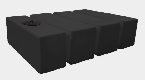 Buy 500 Gallon Rectangle Water Storage Tank in Black by Bushman of Black color for only $2,231.77