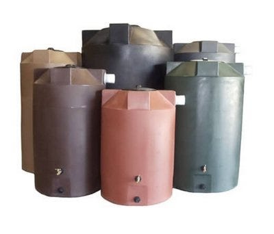 Buy 125 Gallon Plastic Vertical Rainwater Harvesting Tank in Mocha by Bushman of Mocha color for only $489.99