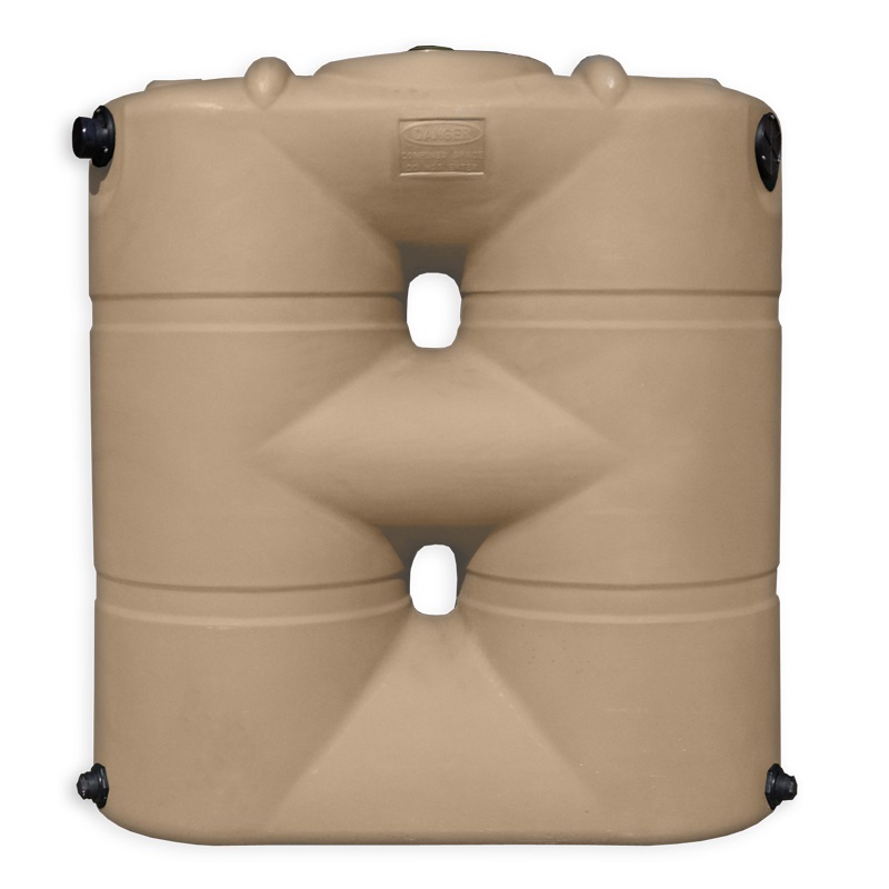 Buy 265 Gallon Plastic Vertical Water Storage Tank with Slimline Design in Mocha by Bushman of Mocha color for only $1,161.99
