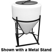 Buy 75 Gallon 60 Degree Plastic Cone Bottom Inductor Tank by Chemtainer for only $329.00