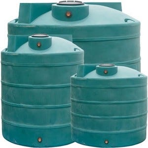 Buy 400 Gallon Plastic Vertical Water Storage Tank in Green by DuraCast of Green color for only $778.99
