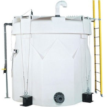Buy 3000 Gallon Vertical Double Wall Liquid Storage Tank in White 1.5 S.G. (West Virginia Only) by Snyder Industries of White color for only $14,648.00