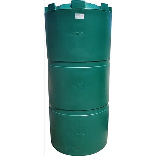 Buy 300 Gallon Plastic Vertical Liquid Storage Tank in Green by DuraCast of Green color for only $640.25