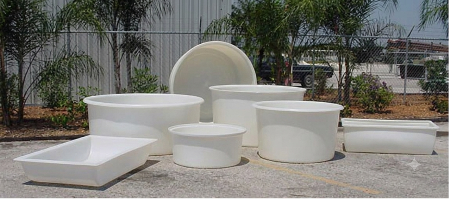 Buy 1000 Gallon Open Top Round Tank in White by DuraCast of White color for only $1,241.15
