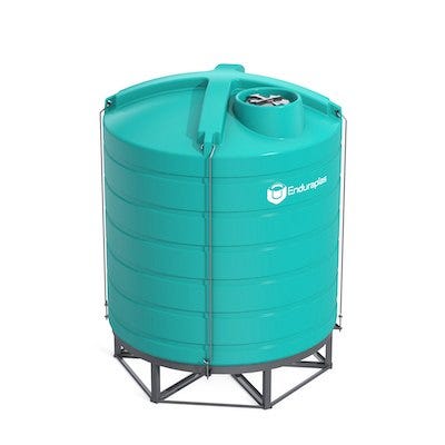 Buy 4000 Gallon 15 Degree Plastic Vertical Cone Bottom Tank with Stand in Green by Enduraplas for only $9,765.00