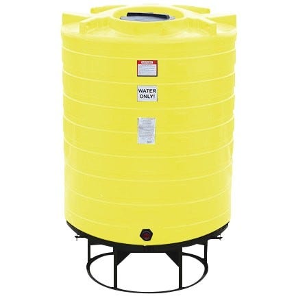 Buy 870 Gallon 15 Degree Plastic Vertical Cone Bottom Tank with Metal Stand by Enduraplas for only $3,591.00