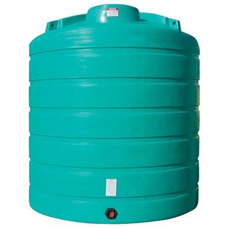Buy 2600 Gallon Plastic Vertical Liquid Storage Tank in Green by Enduraplas of Green color for only $3,325.50