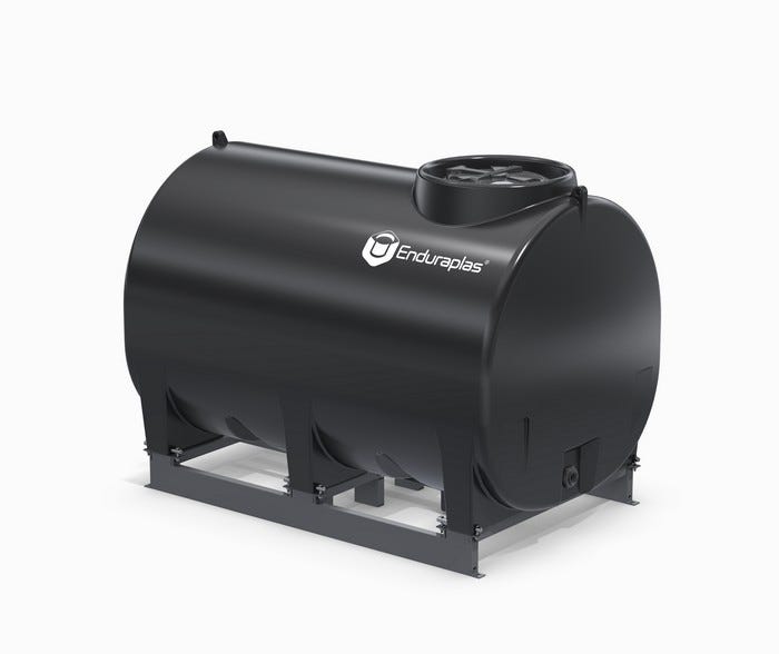 Buy 1010 Gallon Plastic Horizontal Skid Mounted Storage Tank with Sump Bottom in Black by Enduraplas of Black color for only $2,790.00
