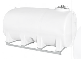 Buy 3200 Gallon Plastic Horizontal Skid Mounted Storage Tank with Frame and Sump Bottom in White by Enduraplas of White color for only $11,308.50