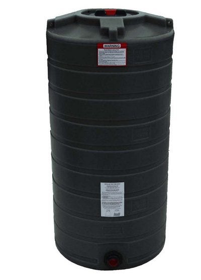 Buy 150 Gallon Plastic Vertical Water Storage Tank in Black by Enduraplas of Black color for only $445.50