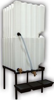 Buy 2x T120 Tanks, 24 Inch Stand, Drip Tray Assy, and Gravity Feed Kit by Fluidall of White color for only $1,829.23