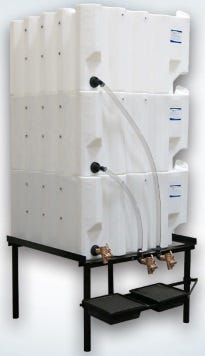 Buy 3x T130 Tanks, 24 Inch Stand, Drip Tray Assy, and Gravity Feed Kit by Fluidall for only $2,646.15