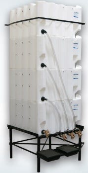 Buy 4x T130 Tanks, 24 Inch Stand, Drip Tray Assy, Gravity Feed Kit, Leg Brace and Horizontal Wall Strap by Fluidall of White color for only $3,487.69