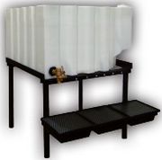 Buy 1x T70 Tank, 24 Inch Stand, Drip Tray Assy, and Gravity Feed Kit by Fluidall of White color for only $1,099.99