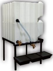Buy 2x T70 Tanks, 24 Inch Stand, Drip Tray Assy, and Gravity Feed Kit by Fluidall of White color for only $1,487.69