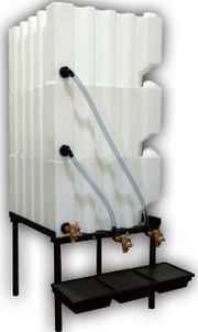 Buy 3x T120 Tanks, 24 Inch Stand, Drip Tray Assy, and Gravity Feed Kit with Leg Brace and Horizontal Wall Strap by Fluidall for only $2,610.77