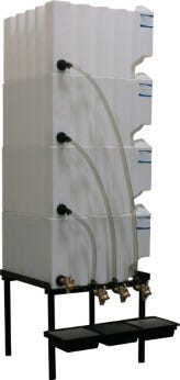 Buy 4x T70 Tanks, 24 Inch Stand, Drip Tray Assy, and Gravity Feed Kit by Fluidall of White color for only $2,399.99