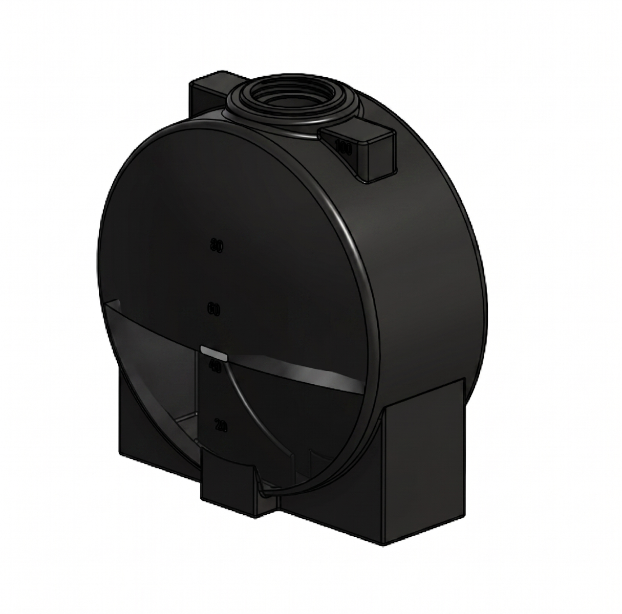 Buy 100 Gallon Doorway Water Storage Tank with Slimline Design in Black by Norwesco of Black color for only $408.97