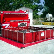 Buy 750 Gallon 22oz Vinyl Lined Aluminum Folding Frame Tank with Easy Lift Handles by Husky Portable Containment for only $1,082.35