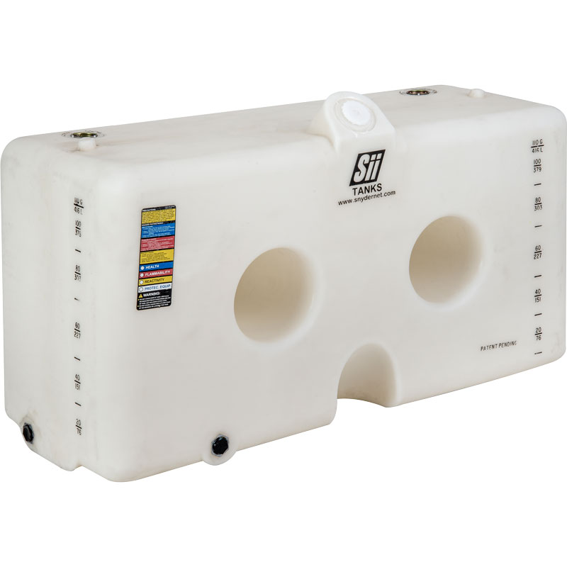 Buy 120 Gallon Slimtainer Tank with Stainless Steel Dispense Fitting by Fluidall of White color for only $486.15