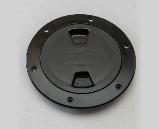 Buy 6 Inch Inspection Lid - Black Collar, Black Lid by Ronco Plastics of Black color for only $70.00