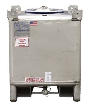 Buy 350 Gallon 304 Stainless Steel LiquiTote Center Drain IBC Tote Tank by Snyder Industries for only $4,499.99