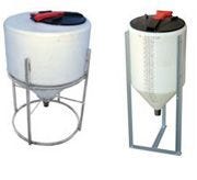 Buy 60 Gallon 45 Degree Plastic Cone Bottom Tank with Stand by Enduraplas for only $648.00