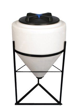 Buy 40 Gallon 40 Degree Cone Bottom Inductor Tank in White by Norwesco of White color for only $219.99
