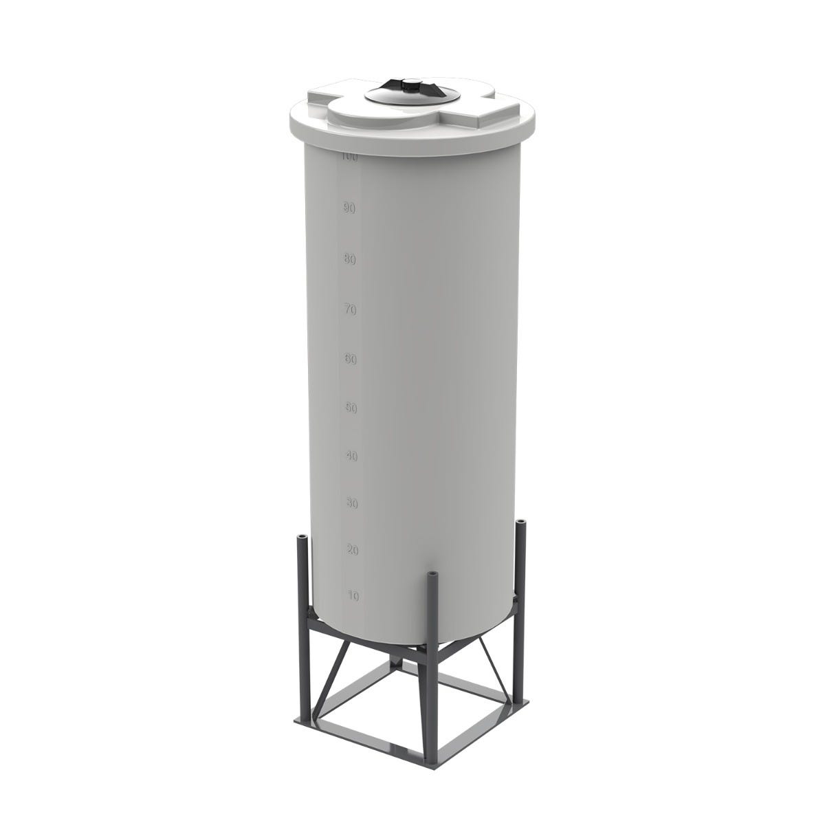 Buy 100 Gallon Cone Bottom Tank SET by Norwesco of White color for only $644.44